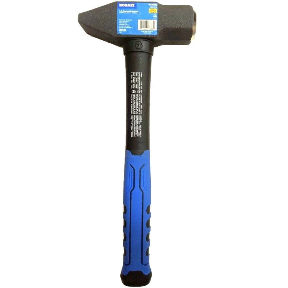 Martillo de especialidad de herrero de cara lisa de 4 libras con cabeza de acero y mango de fibra de vidrio Kobalt 0420263