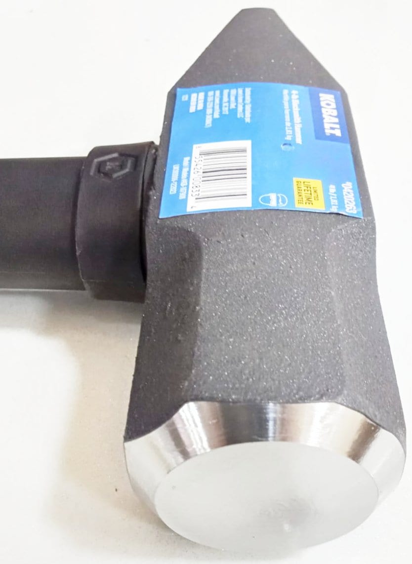 Martillo de especialidad de herrero de cara lisa de 4 libras con cabeza de acero y mango de fibra de vidrio Kobalt 0420263