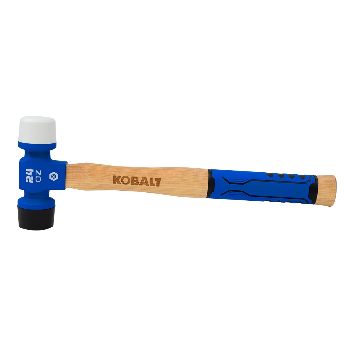 Mazo de Goma de Cabeza Lisa de 24 oz con Mango de Madera de Kobalt KB-P088624