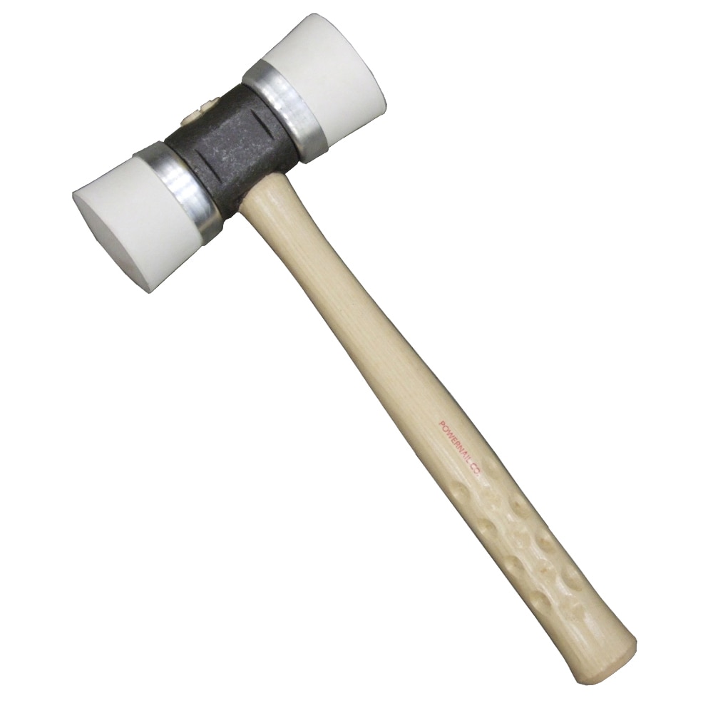 Martillo de goma con cabeza de madera con acabado biselado de 1.7 libras de Powernail