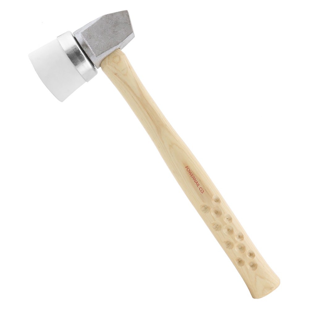 Mazo de goma de cara biselada con mango de madera y peso de 0.6 libras de Powernail