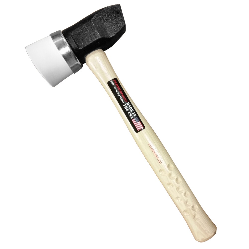 Mazo de hule de cara biselada con mango de madera suave de 2.65 libras Powernail