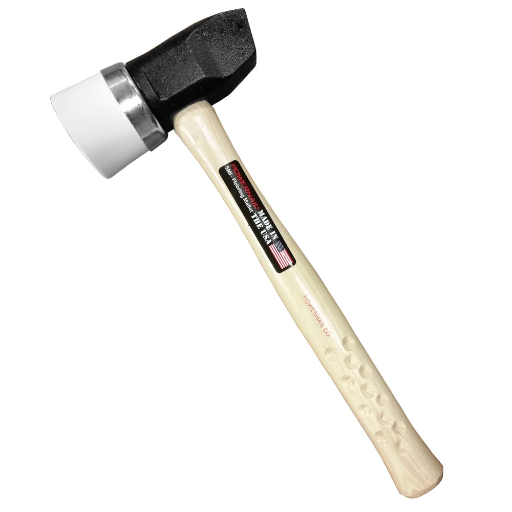 Mazo de hule de cara biselada con mango de madera suave de 2.65 libras Powernail