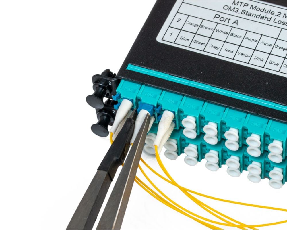 Herramientas para conectores de fibra óptica de Jonard Tools 9.05 pulgadas Pinzas de punta de aguja FCT-200