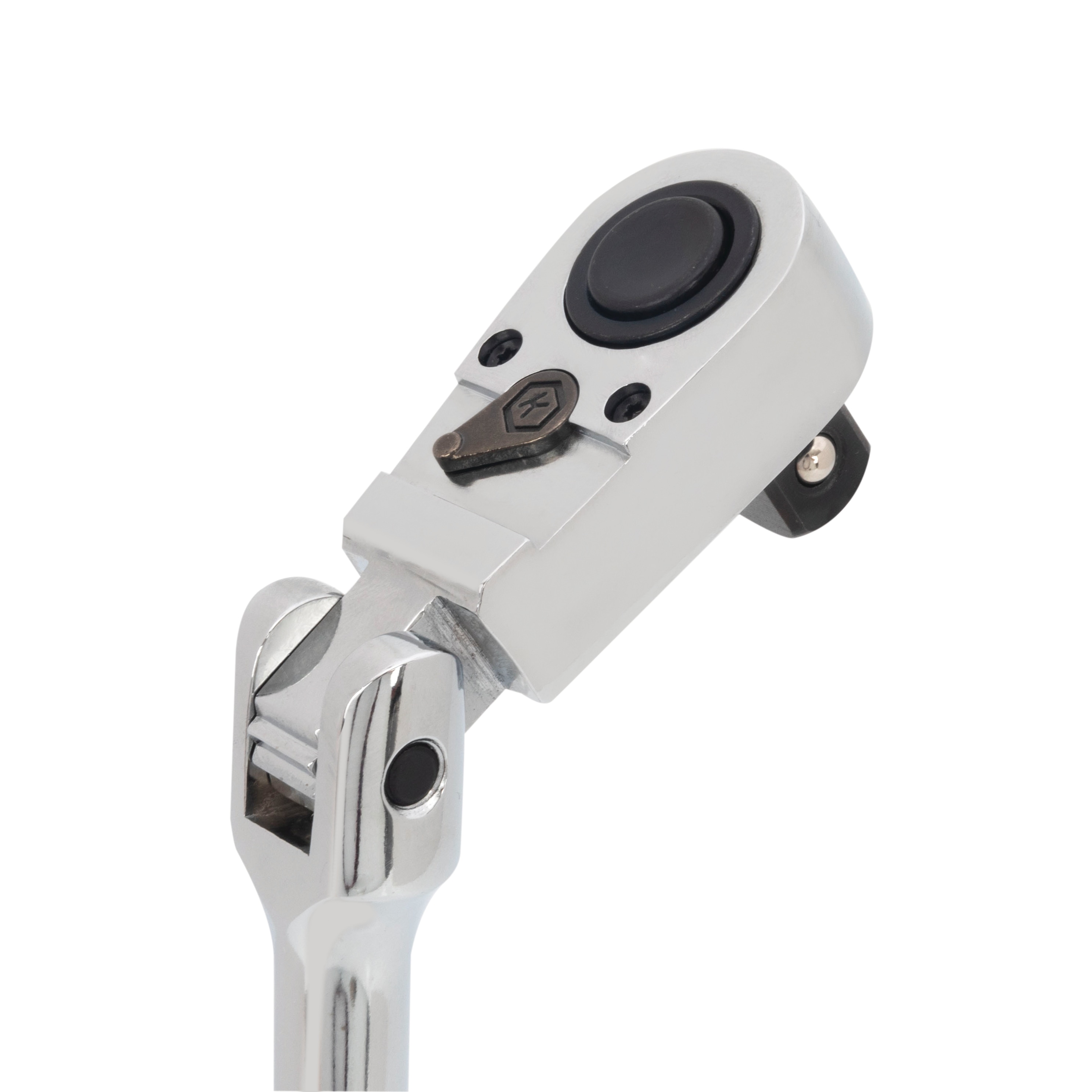 Llave trinquete de cabeza flexible con mango pulido completo de 3/8 pulgadas y 90 dientes Kobalt 81747