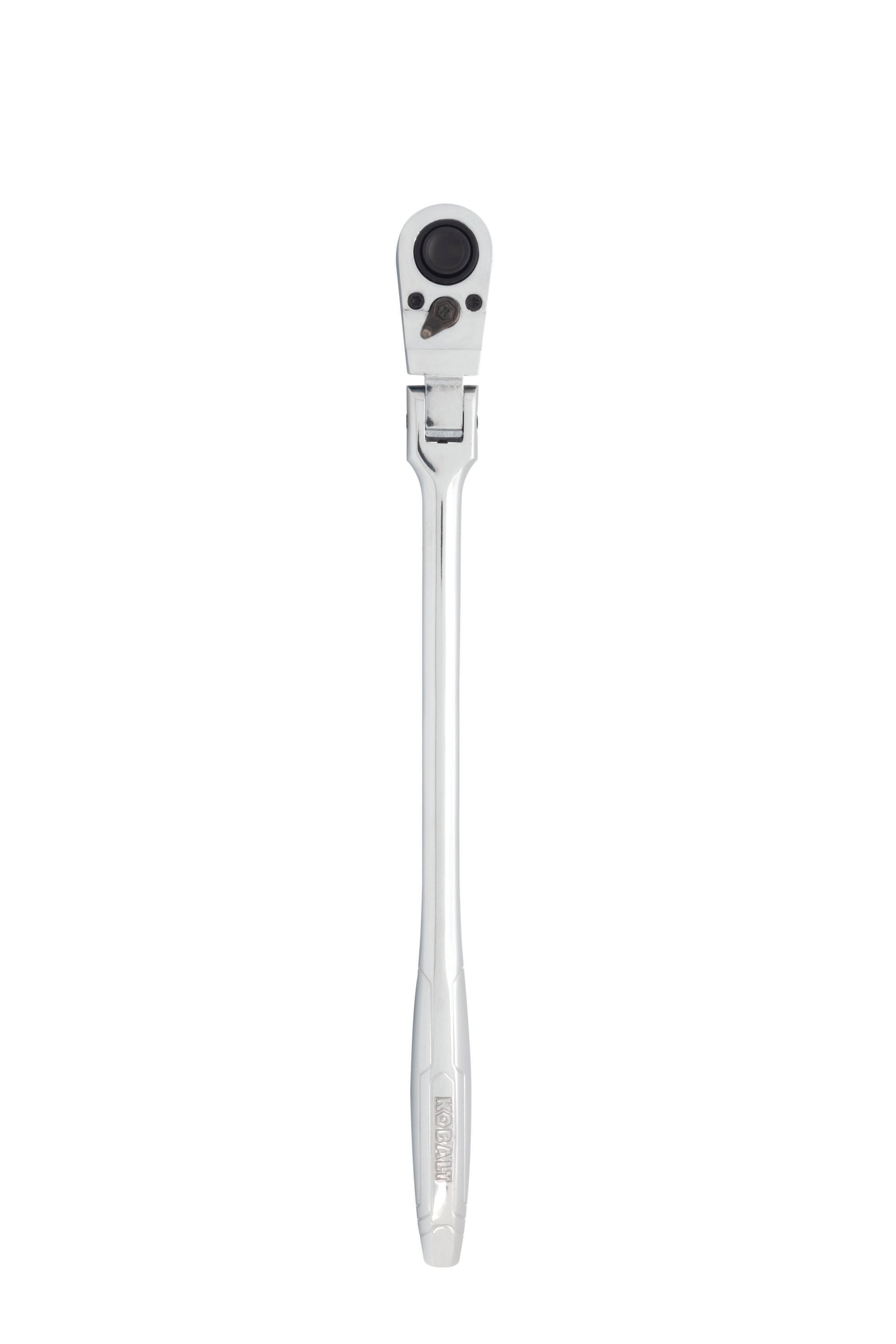 Llave trinquete de cabeza flexible con mango pulido completo de 3/8 pulgadas y 90 dientes Kobalt 81747