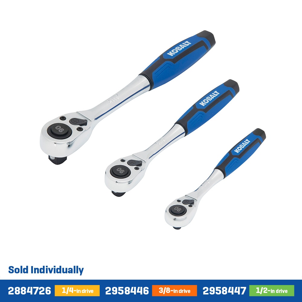 Trinquete de mango de confort con unidad de 3/8 pulgadas y 90 dientes Kobalt 81739
