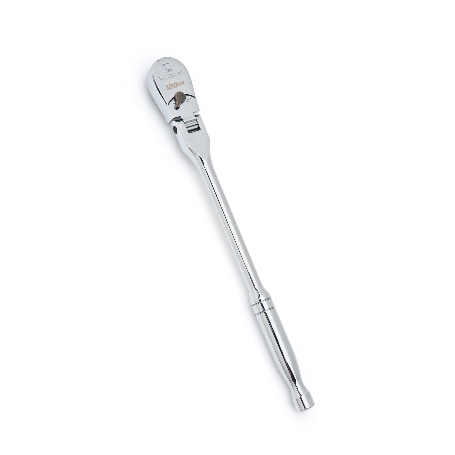Trinquete Flexible con Cabezal Giratorio de 120 Dientes y Mango Pulido Completo de 1/2 pulgadas de GEARWRENCH 81306P