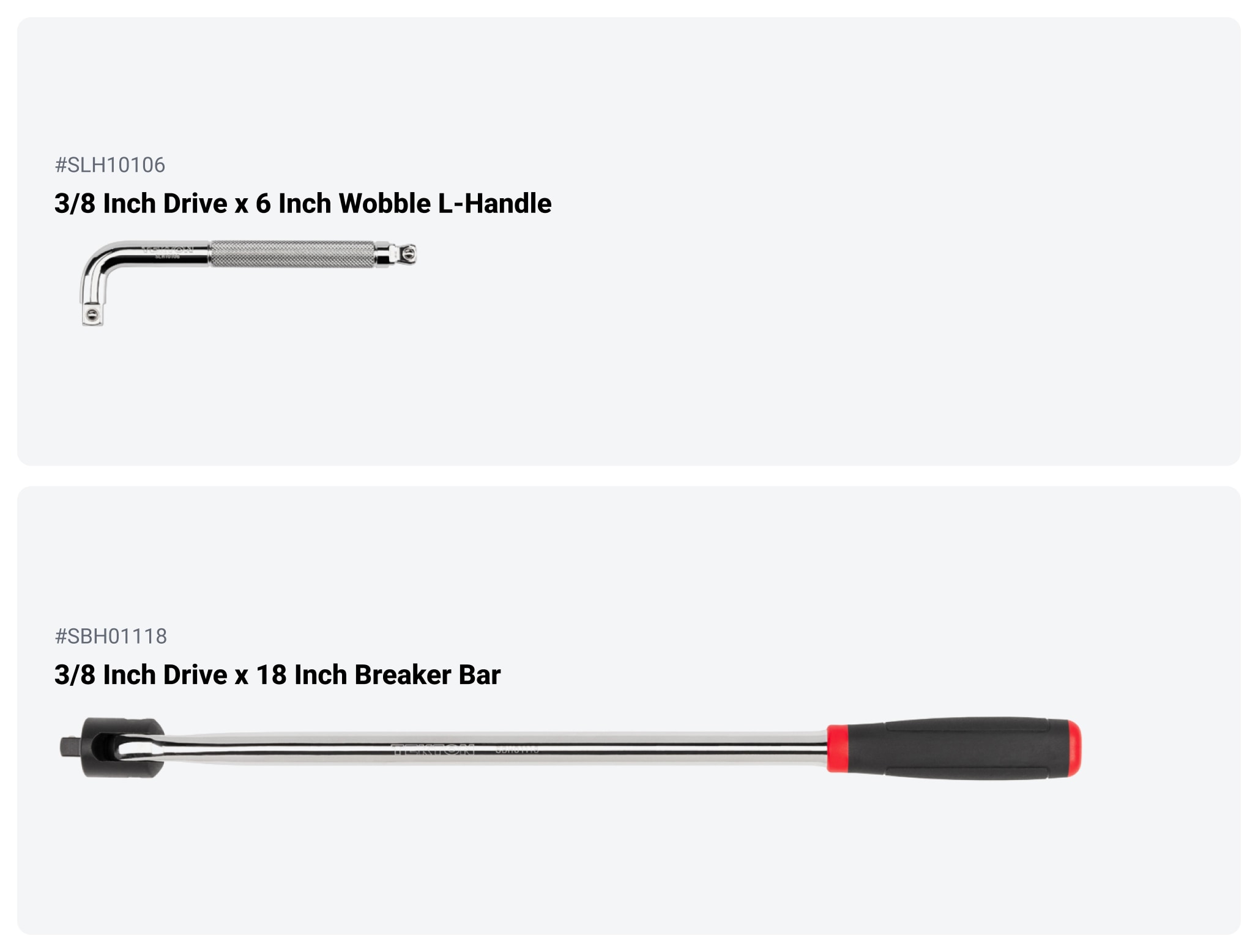 Juego de 10 piezas de trinquete con cabeza flexible y mango de agarre cómodo de 3/8 pulgadas, TEKTON 90 dientes - SDR99102