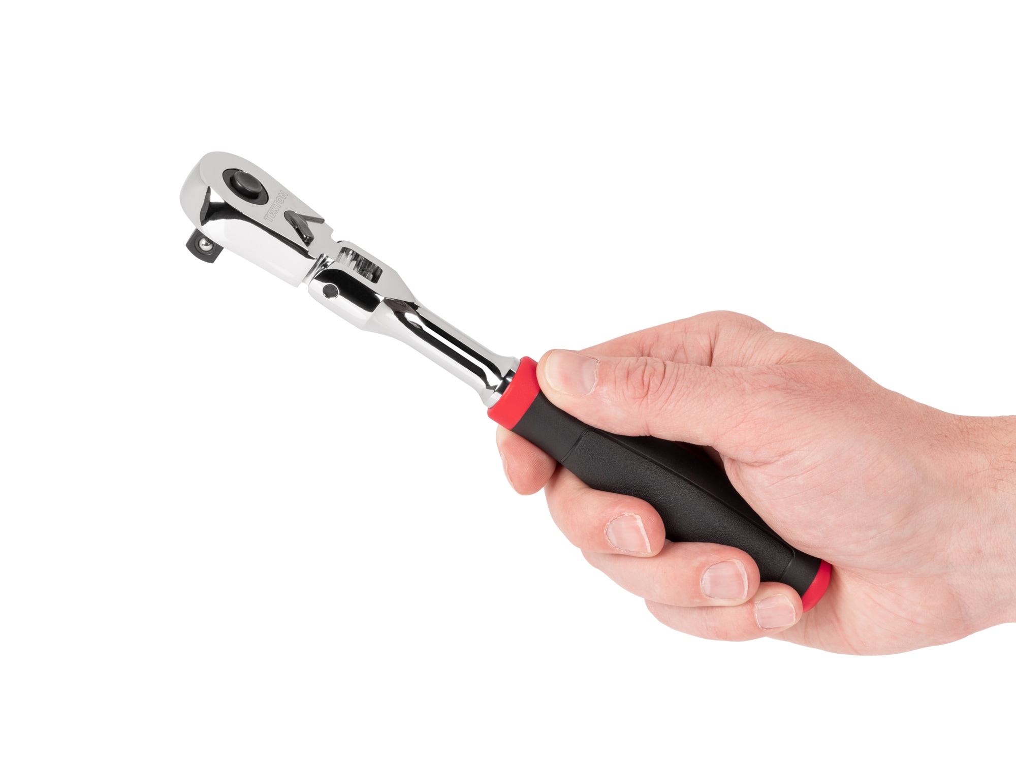 Llave de trinquete con cabeza flexible de 90 dientes y mango de agarre cómodo de 3/8 pulgadas TEKTON SRH32108