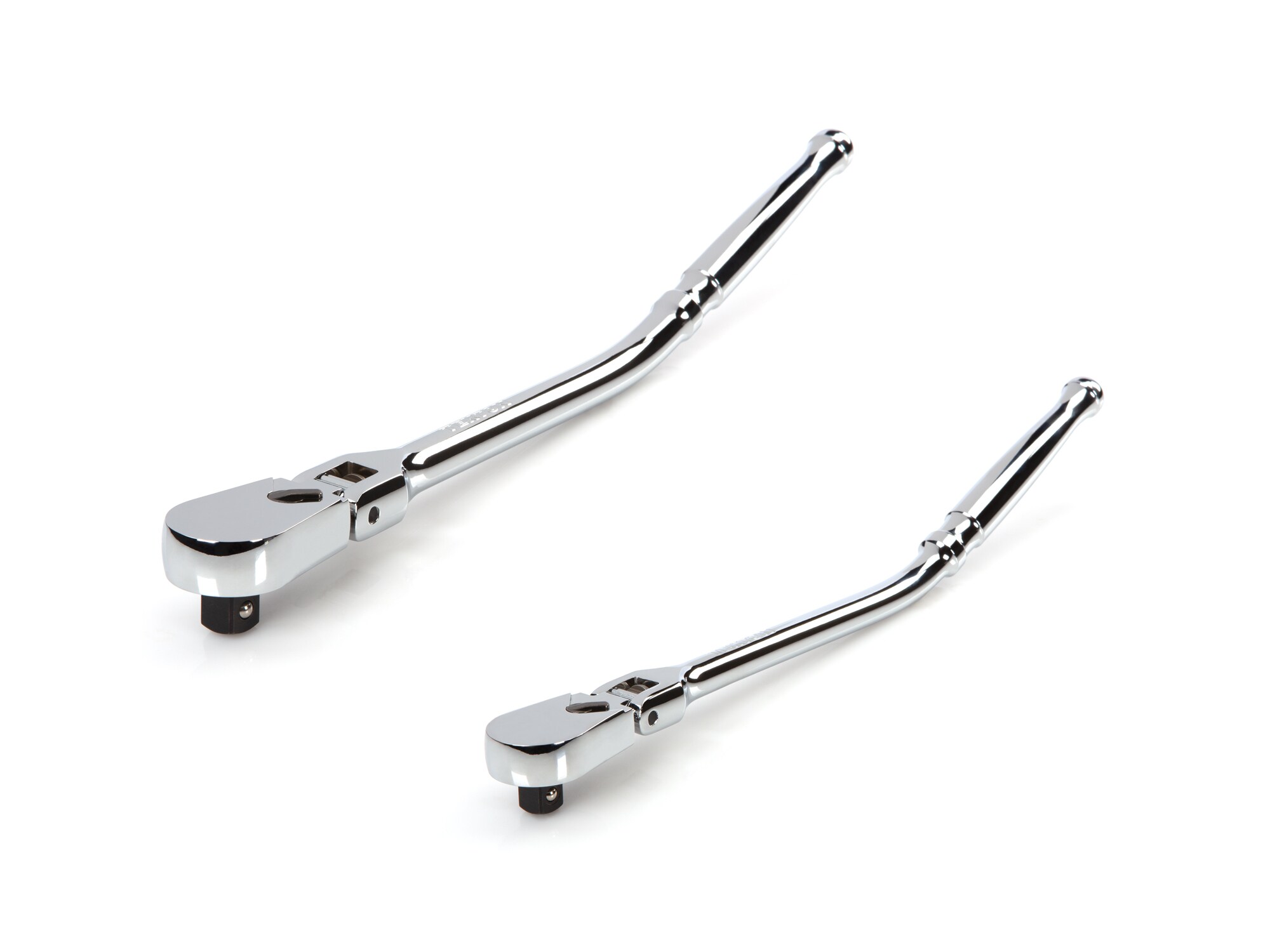 Juego de Carracas Flexibles con Mango de Agarre Cómodo de 90 Dientes TEKTON de 2 Piezas de 3/8 pulgadas y 1/2 pulgadas de Accionamiento con Cabeza Flexible