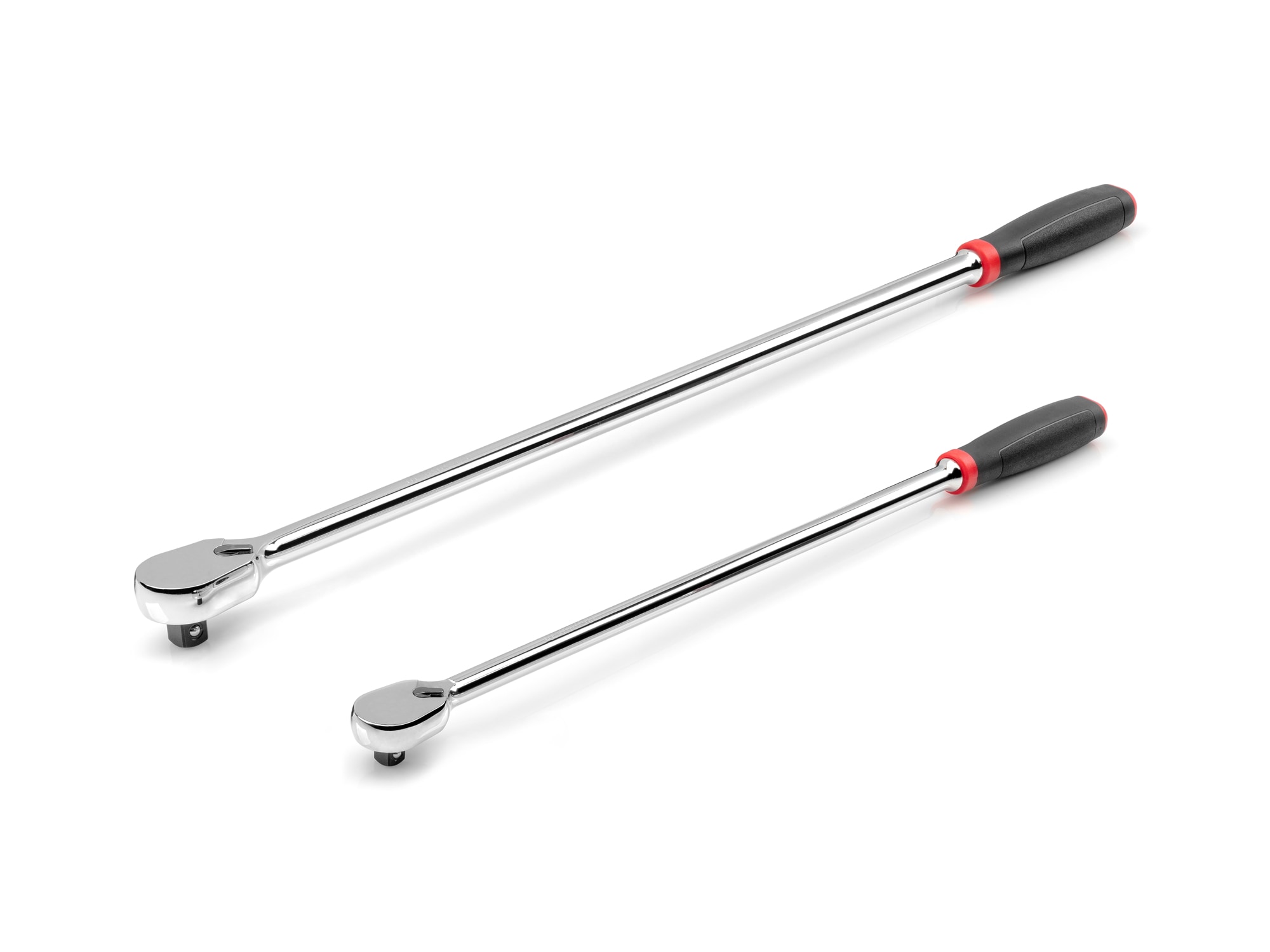 Juego de 2 llaves de trinquete con mango de agarre cómodo TEKTON de 90 dientes de 3/8 pulgadas y 1/2 pulgadas