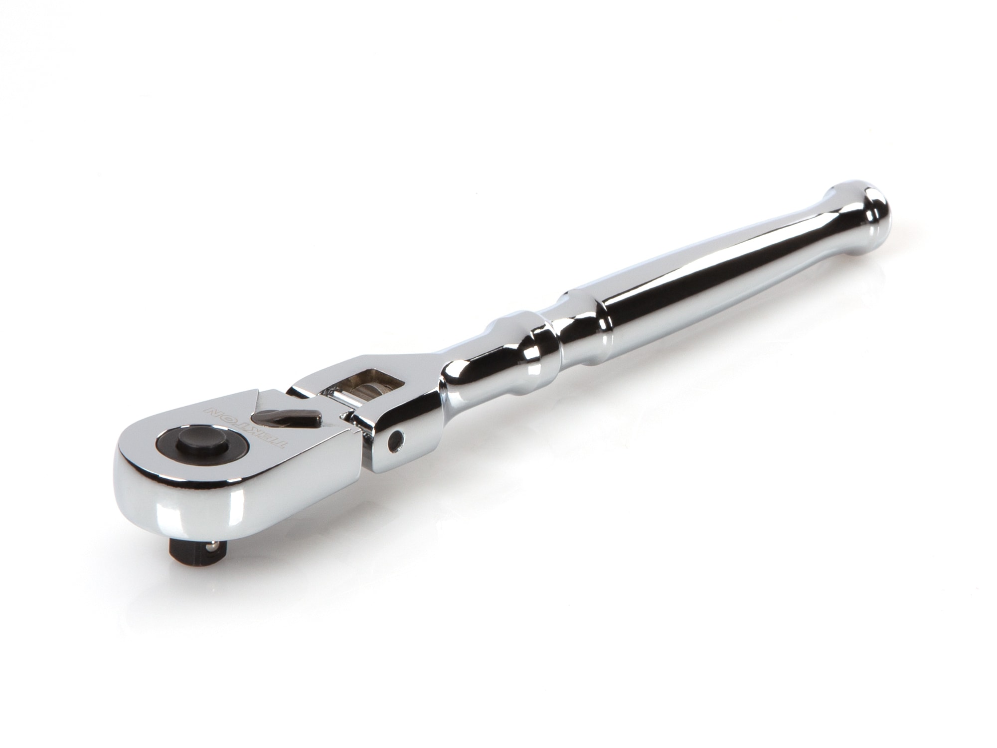Llave de trinquete de cabeza flexible de 90 dientes y mango pulido completo de 1/4 pulgadas TEKTON SRH31006.