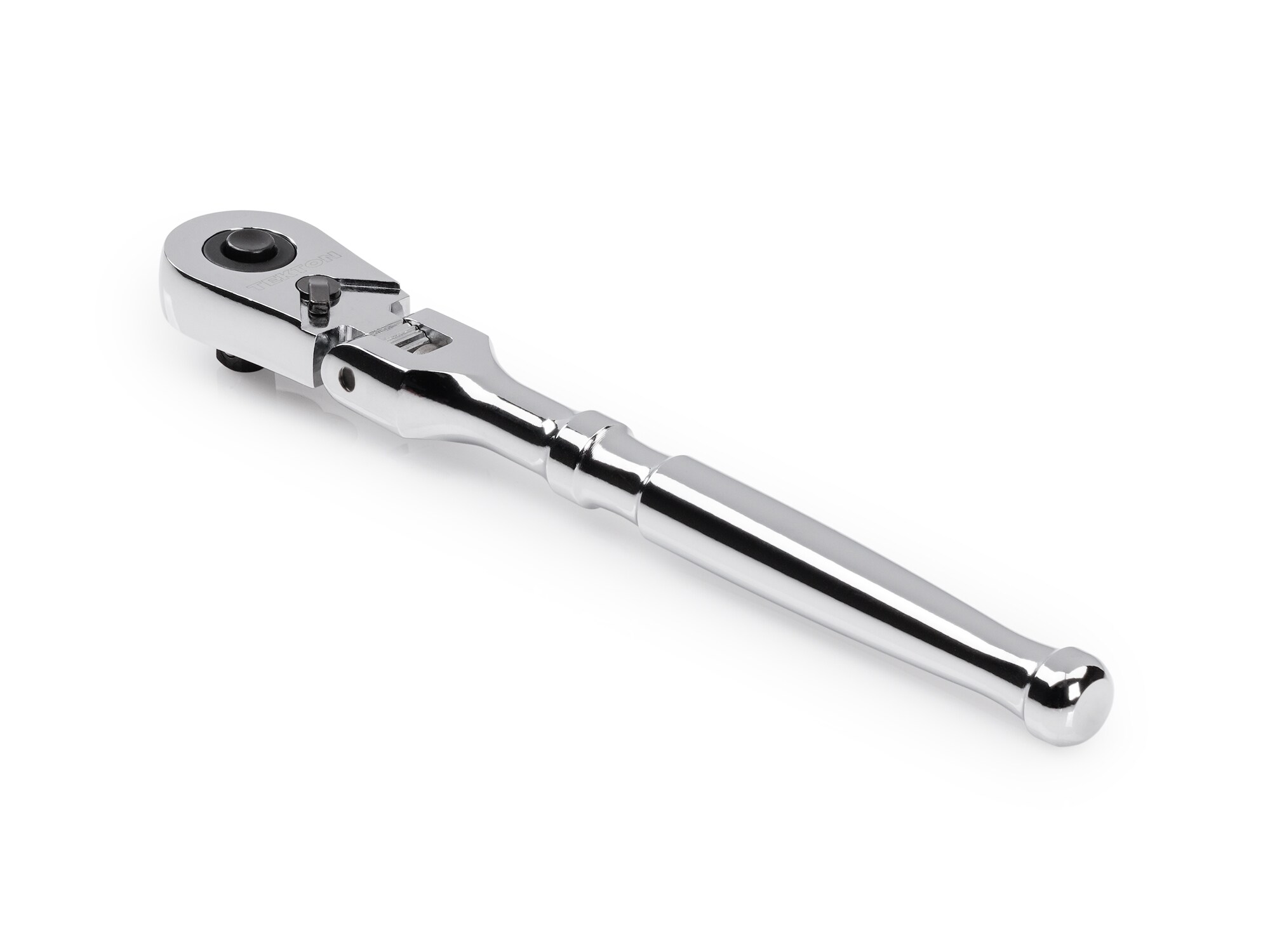 Llave de trinquete de cabeza flexible de 90 dientes y mango pulido completo de 1/4 pulgadas TEKTON SRH31006.