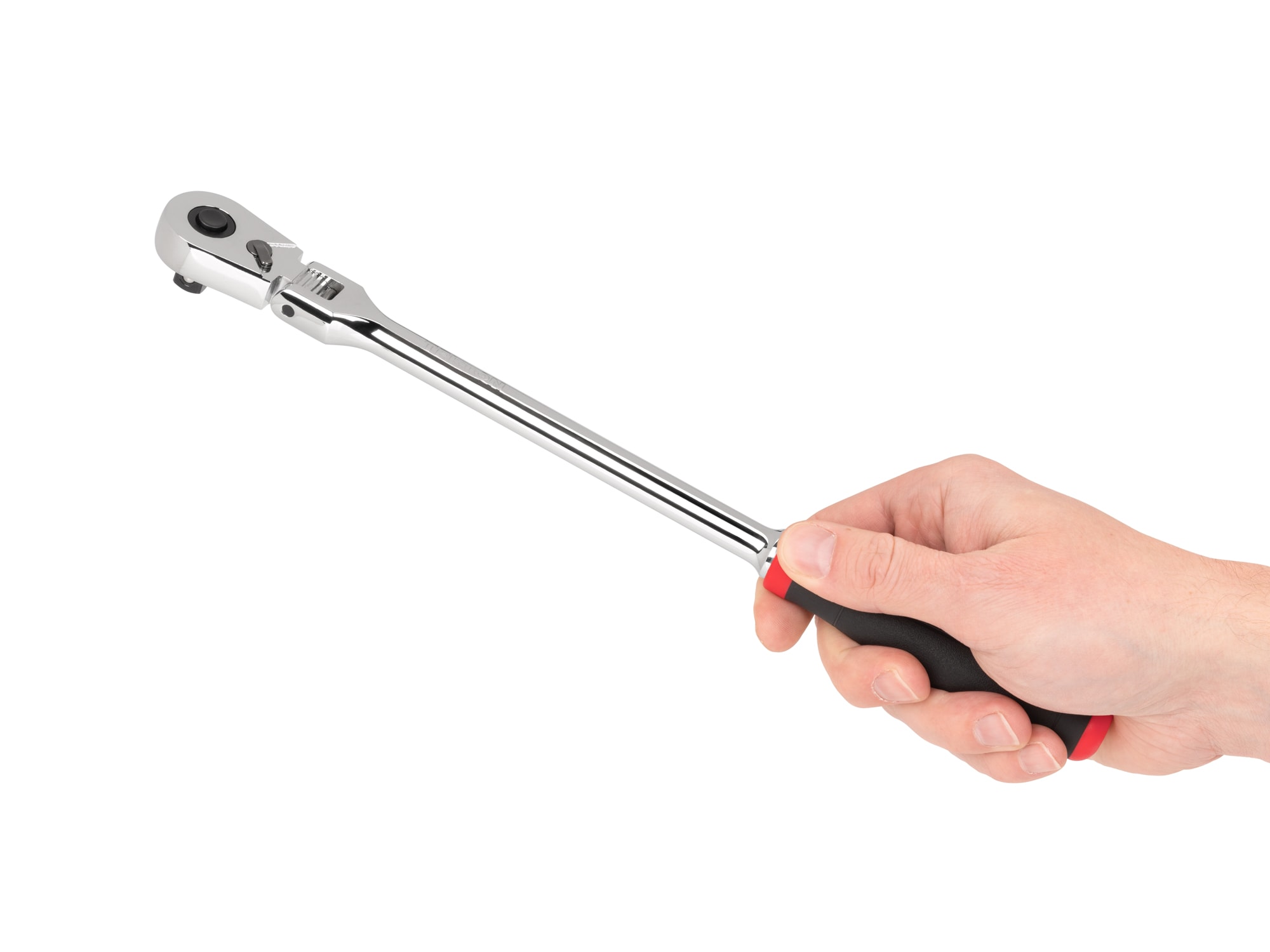 Llave de trinquete de cabeza flexible con mango ergonómico de 3/8 pulgadas de 90 dientes TEKTON SRH32112