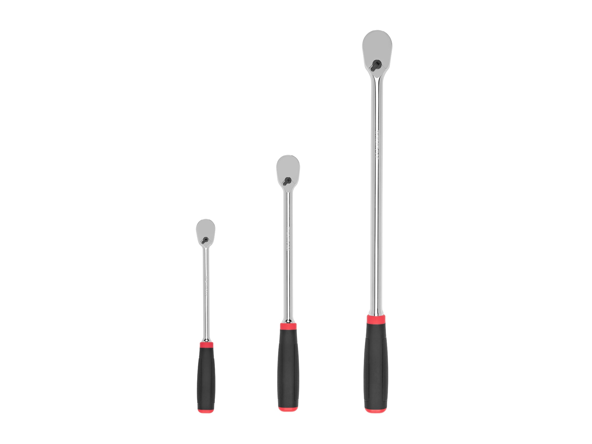 Juego de Matraca con Mango de Agarre Cómodo de 3 Piezas TEKTON de 90 Dientes de 1/2 pulgada, 3/8 pulgadas y 1/4 pulgadas