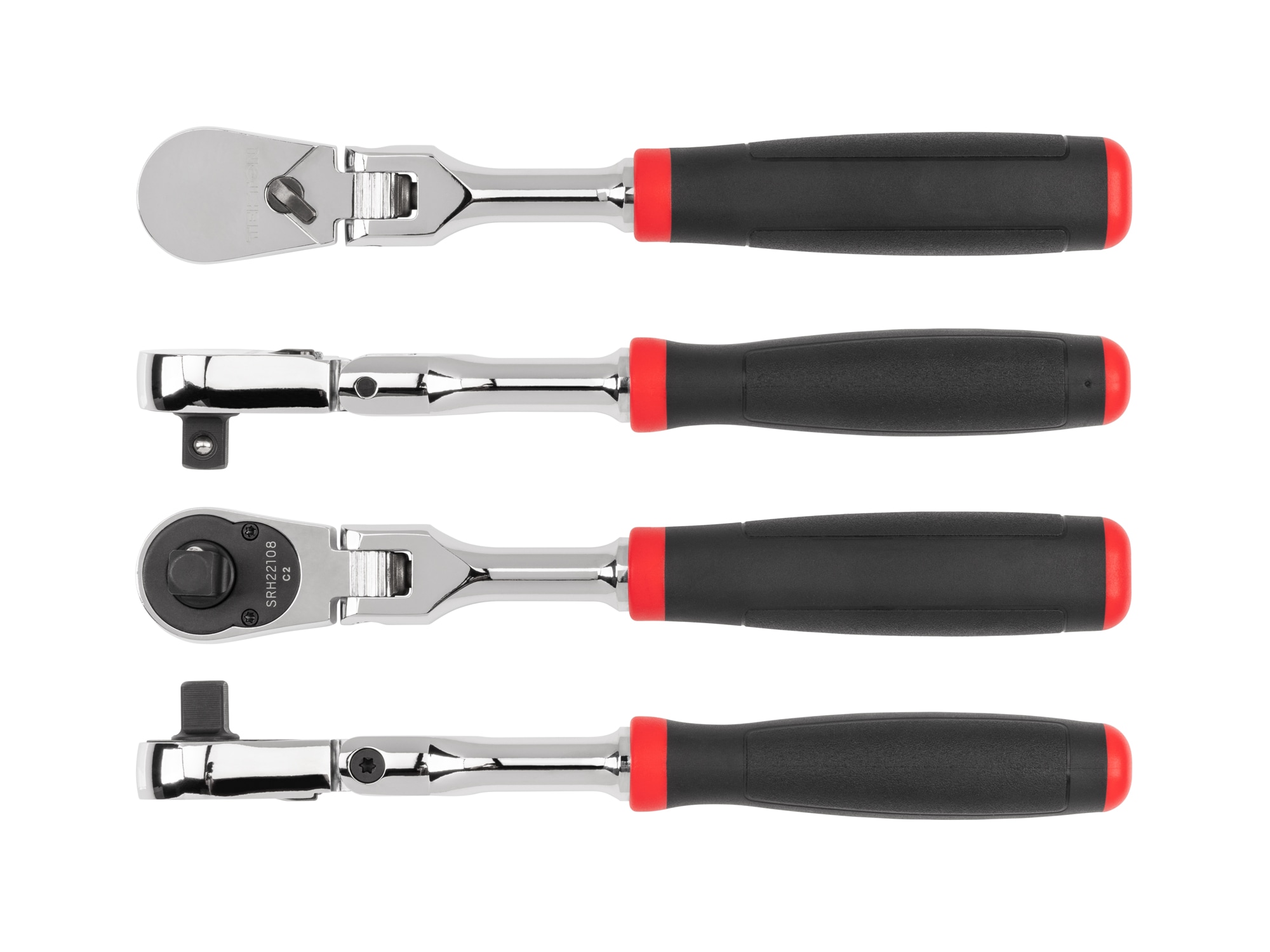 Llave de trinquete con cabeza flexible y mango de agarre cómodo de 3/8 pulgadas TEKTON 90 dientes SRH22108
