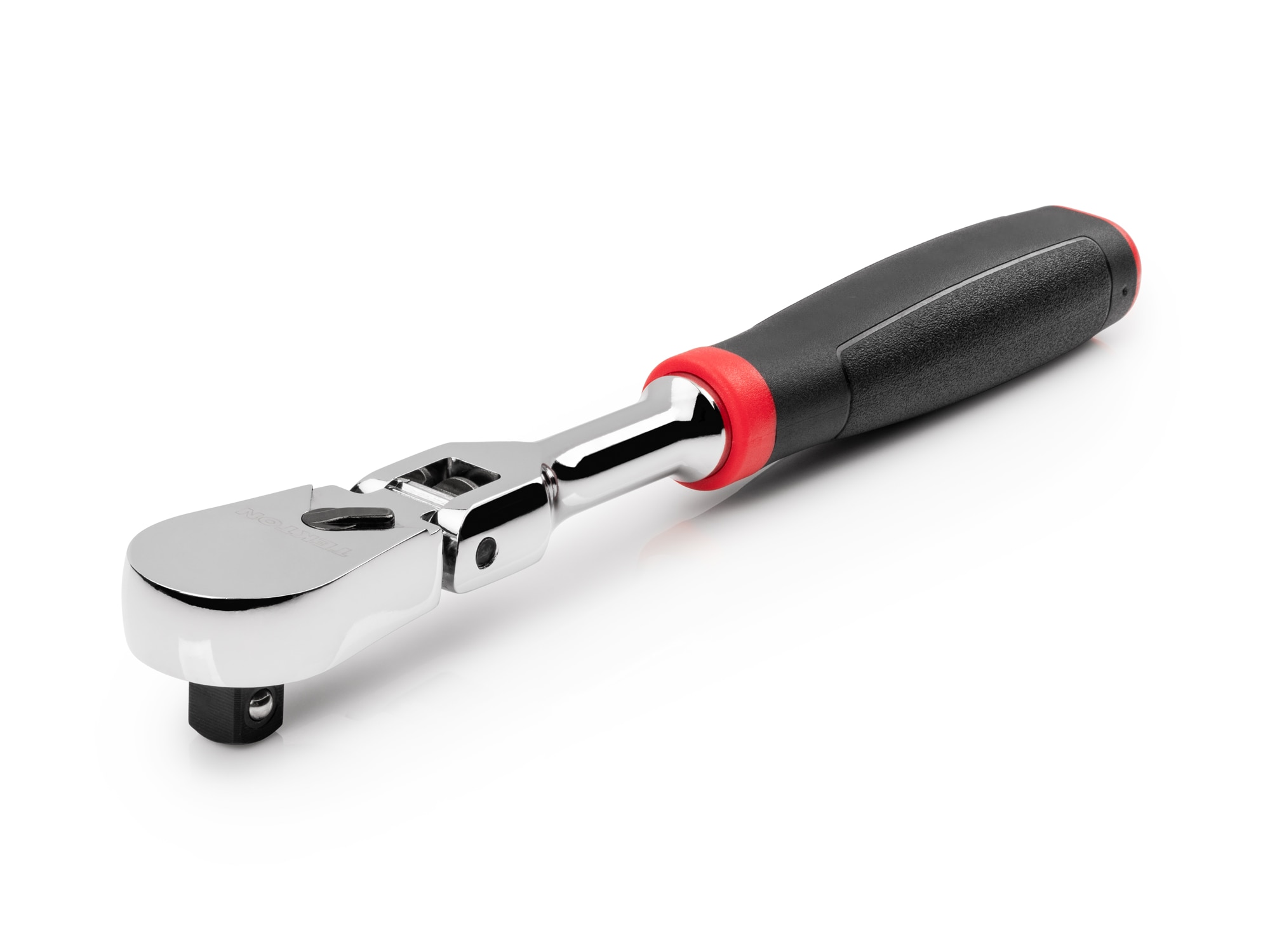 Llave de trinquete con cabeza flexible y mango de agarre cómodo de 3/8 pulgadas TEKTON 90 dientes SRH22108