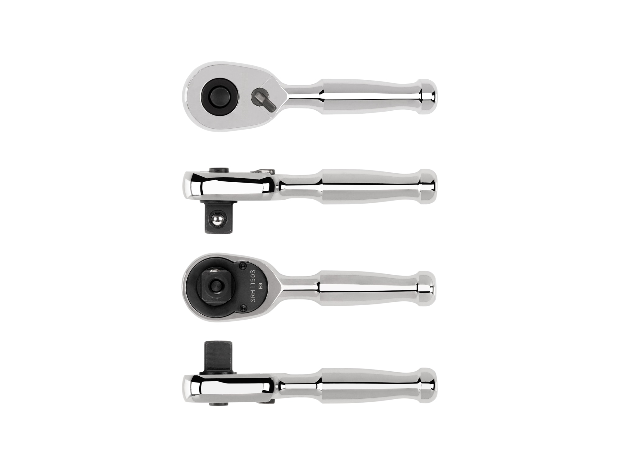 Llave de trinquete de mango pulido de 3/8 pulgadas con 90 dientes - TEKTON SRH11503