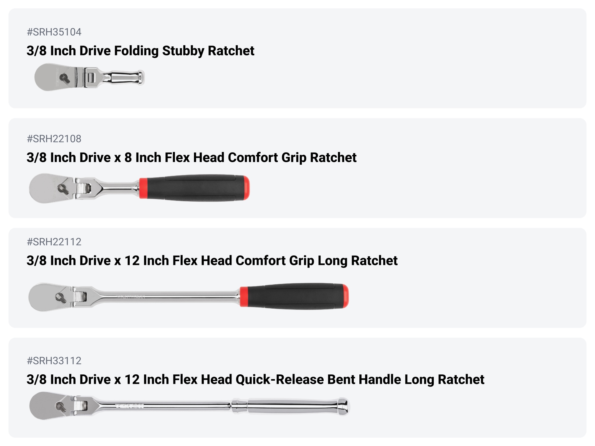 Juego de Rápido Accionar de 10 Piezas con Mango Ergonómico y Cabezal Flexible de 90 Dientes de 3/8 pulgadas de TEKTON SDR99104