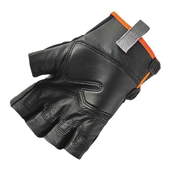 ProFlex de Ergodyne Guantes Mecánicos de Medio Dedo, Talla L, Negro, Spandex Transpirable - 860