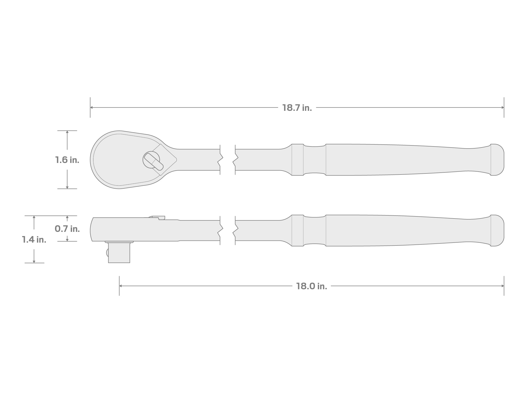 Trinquete de 90 dientes de 1/2 pulgadas con mango pulido completo TEKTON SRH01218