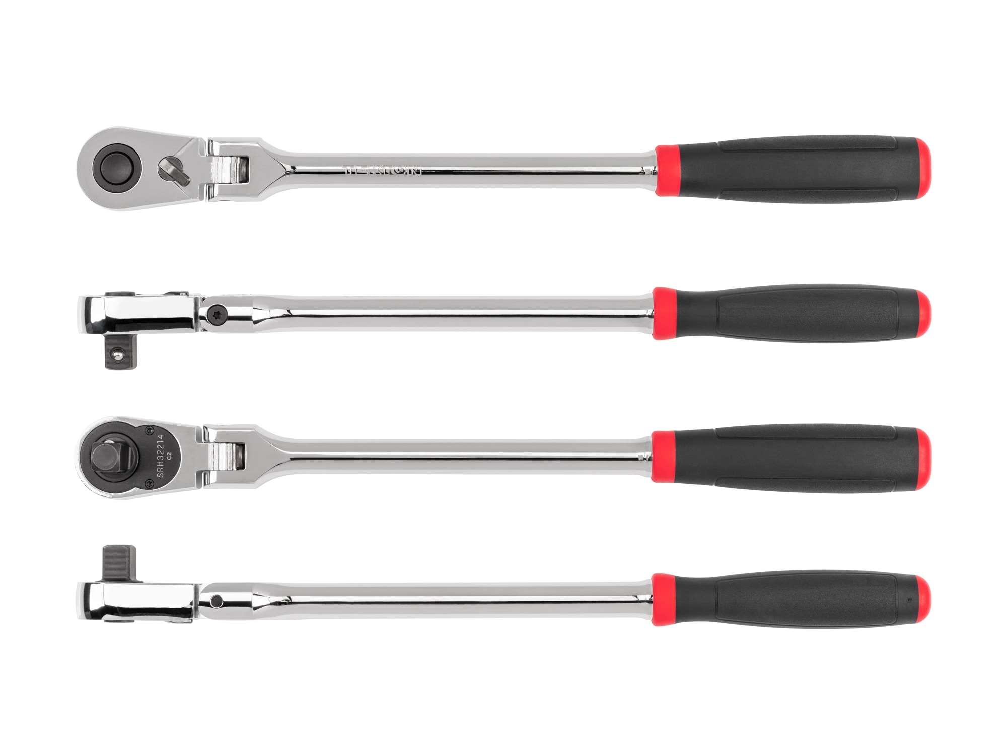 Llave de trinquete con cabezal flexible de mango ergonómico de 1/2 pulgadas de diseño cómodo de 90 dientes - TEKTON SRH32214