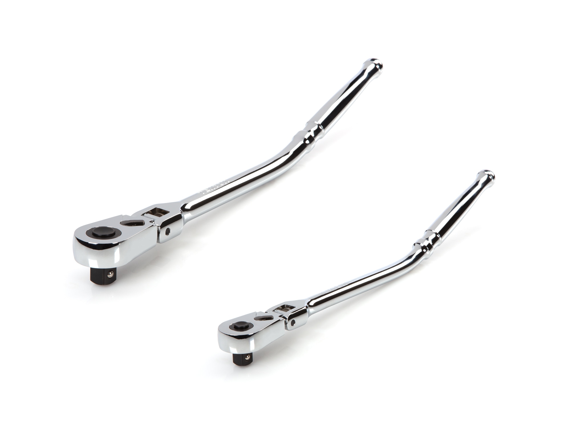 Juego de trinquete de cabeza flexible de 2 piezas TEKTON de 90 dientes y mango pulido completo de 3/8 a 1/2 pulgadas SRH99303