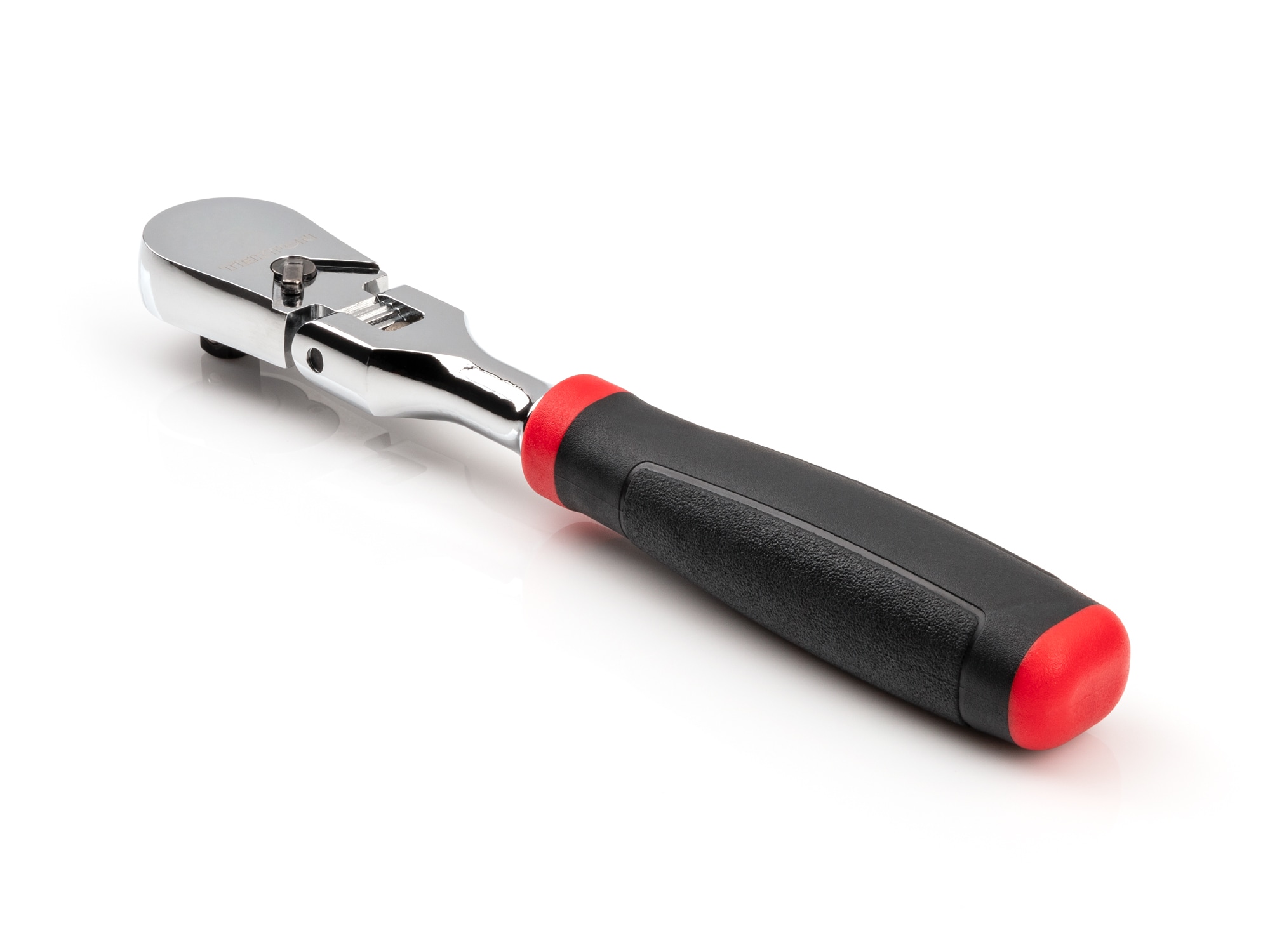 Llave de trinquete de cabeza flexible con mango antideslizante para maniobras cómodas TEKTON de 1/4 pulgadas con 90 dientes