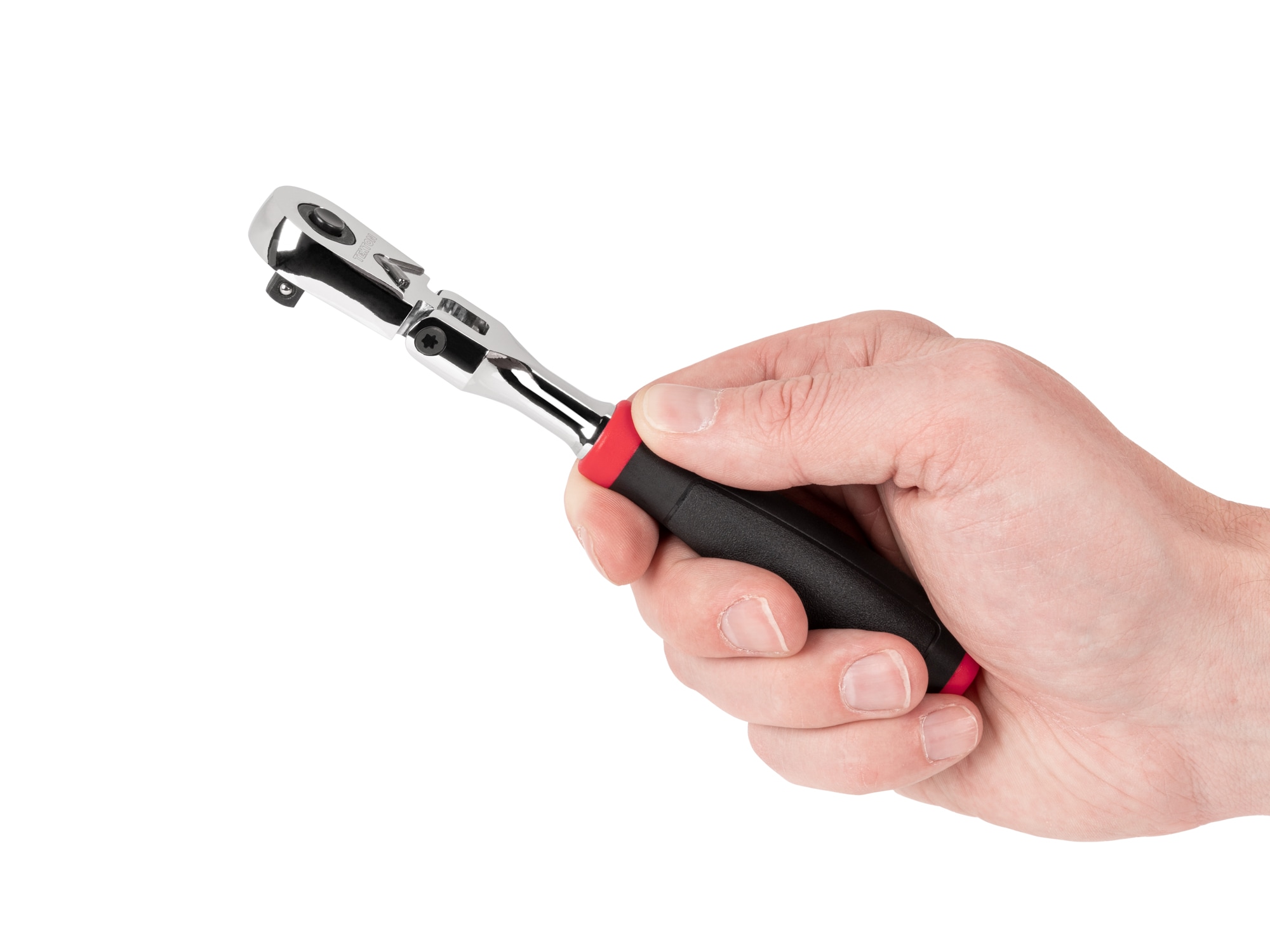 Trinquete de cabeza flexible con mango ergonómico de 90 dientes para maniobras cómodas de 1/4 de pulgada de TEKTON SRH32006