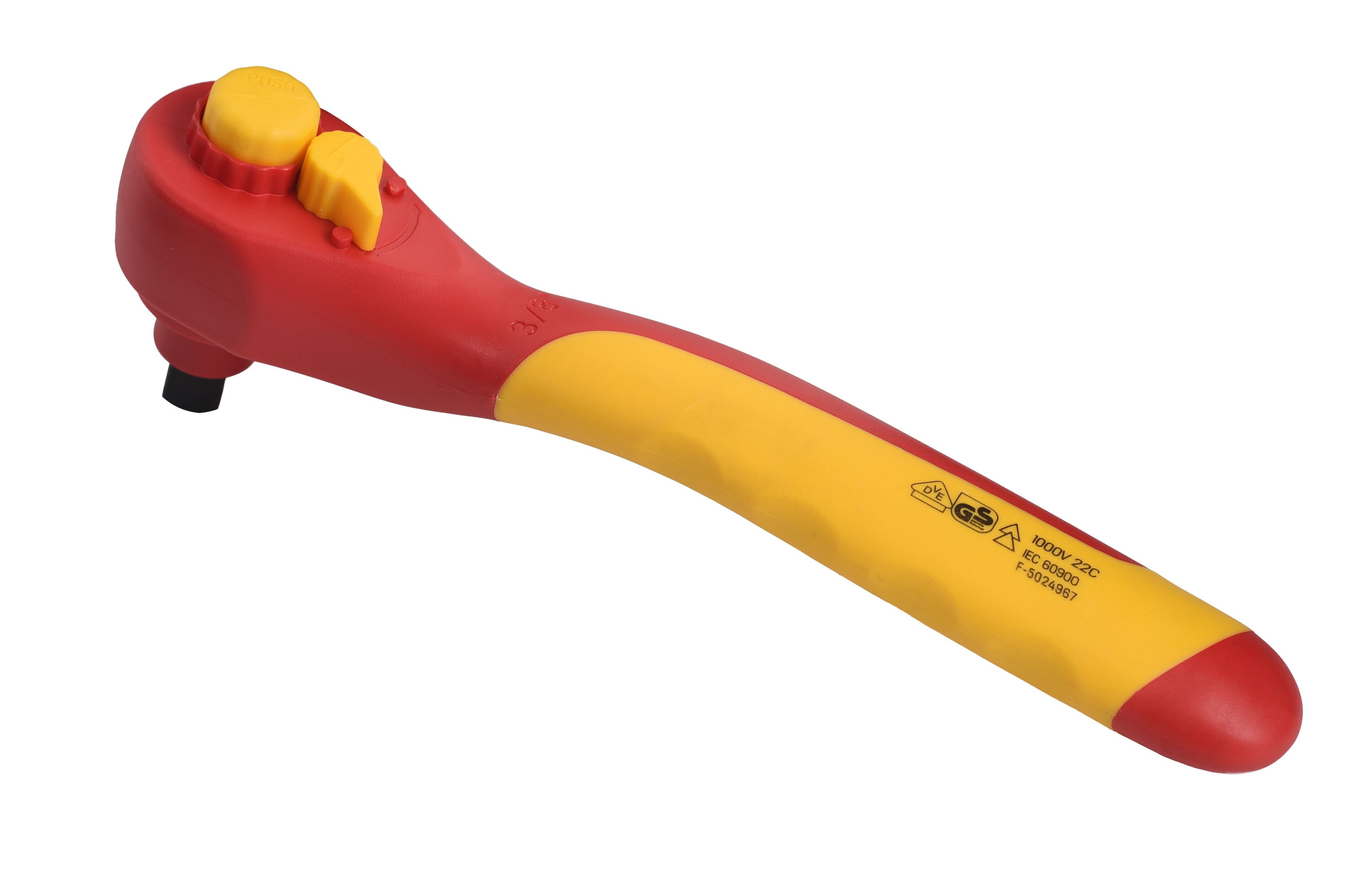 Matraca Powerbuilt de 72 dientes con mango de agarre cómodo de 3/8 pulgadas - 642948