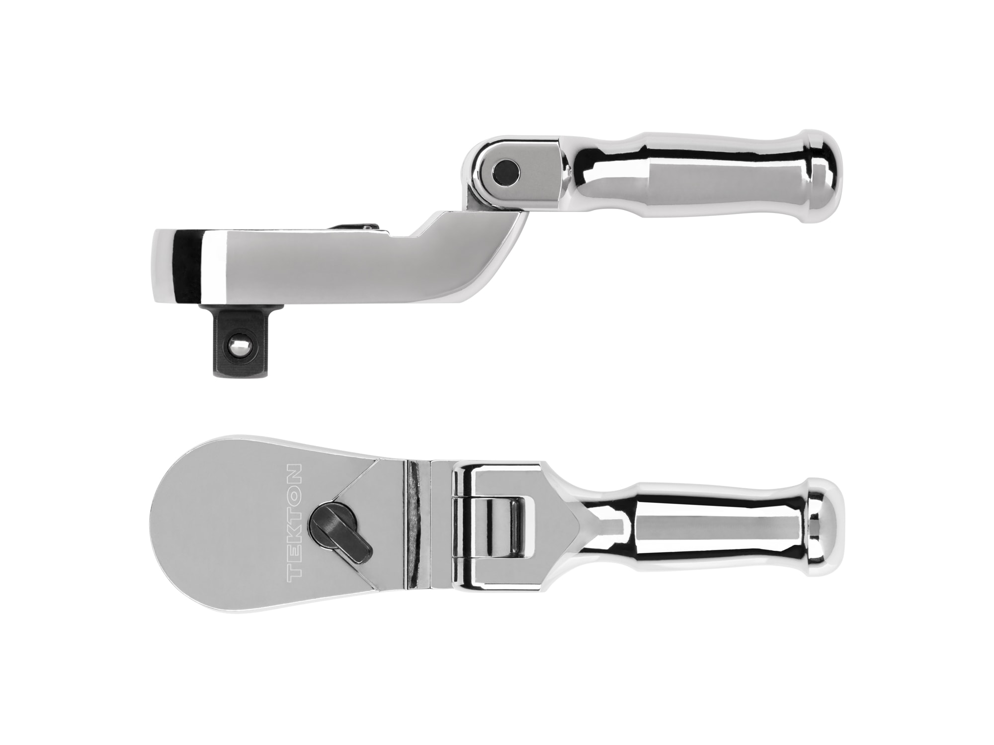 Llave de trinquete flexible con mango plegable TEKTON de 90 dientes y 3/8 pulgadas de unidad SRH25104.