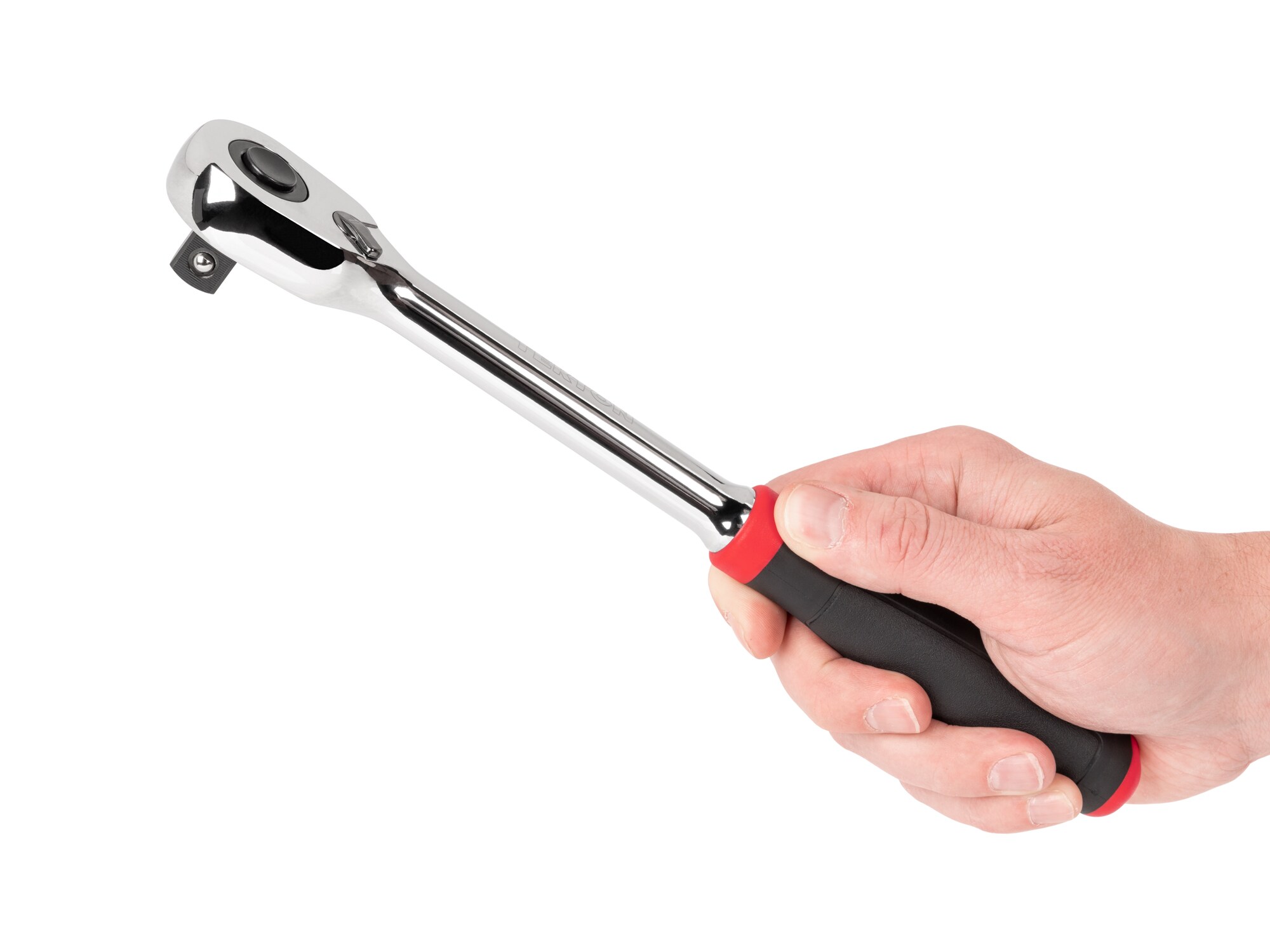 Trinquete con mango de agarre cómodo de 90 dientes TEKTON de 1/2 pulgada.