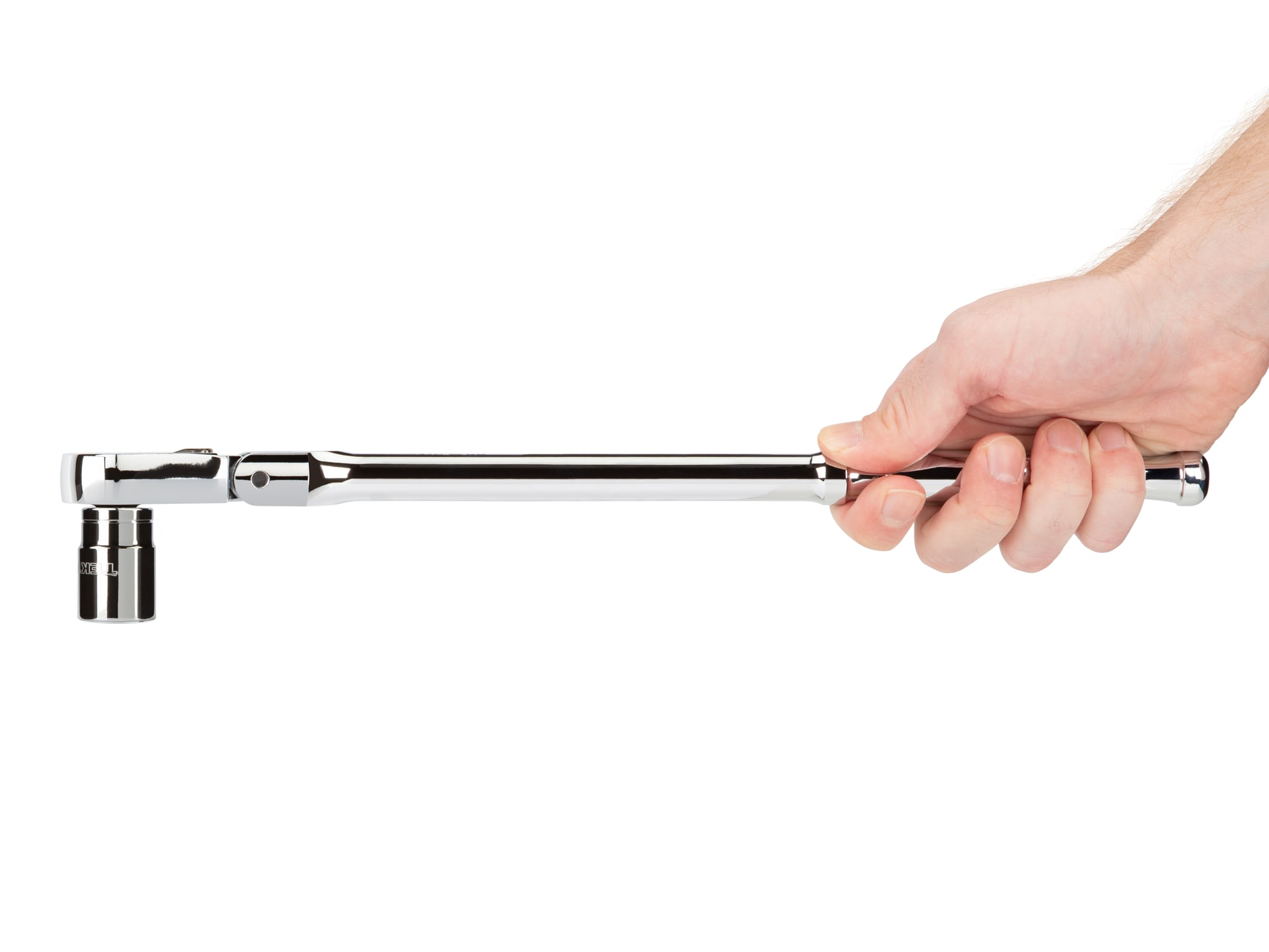 Llave trinquete con cabeza flexible de 90 dientes, 1/2 pulgada drive con acabado pulido completo Tekton SRH21214