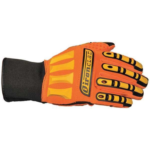 Guantes de Mecánico Ironclad Performance Wear, Talla L, Naranja/Negro, Nylon Acanalado - SDX2-04-L