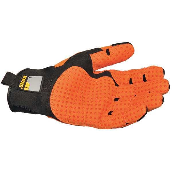 Guantes de Mecánico Ironclad Performance Wear, Talla L, Naranja/Negro, Nylon Acanalado - SDX2-04-L