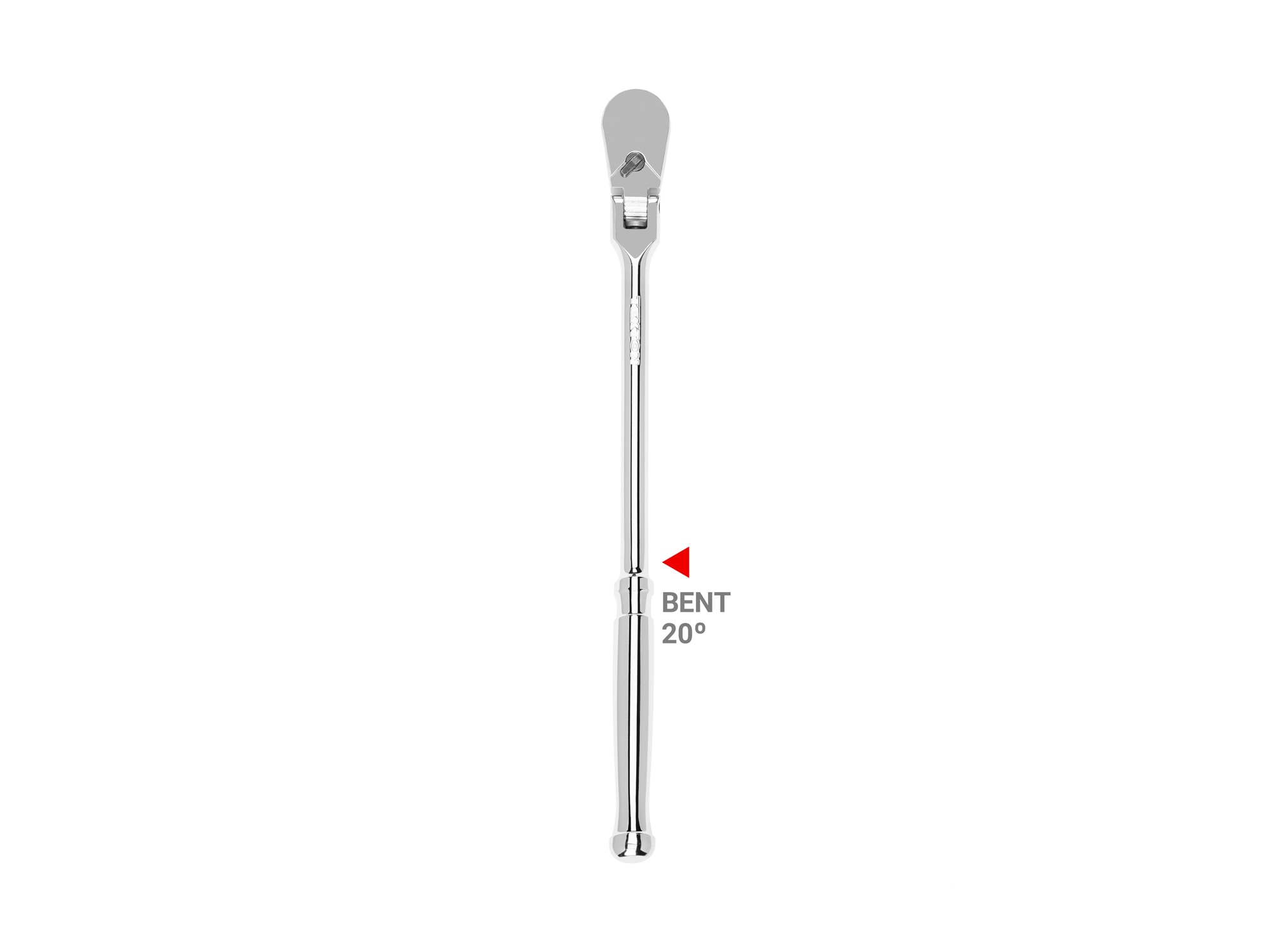 Trinquete de Cabeza Flexible con Mango de Pulido Completo de 3/8 pulgadas de 90 Dientes Tekton