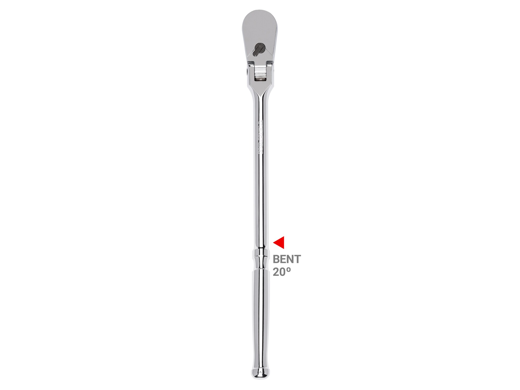 Trinquete con cabezal flexible y mango pulido completo de 90 dientes TEKTON de 1/2 pulgada de unidad SRH23214