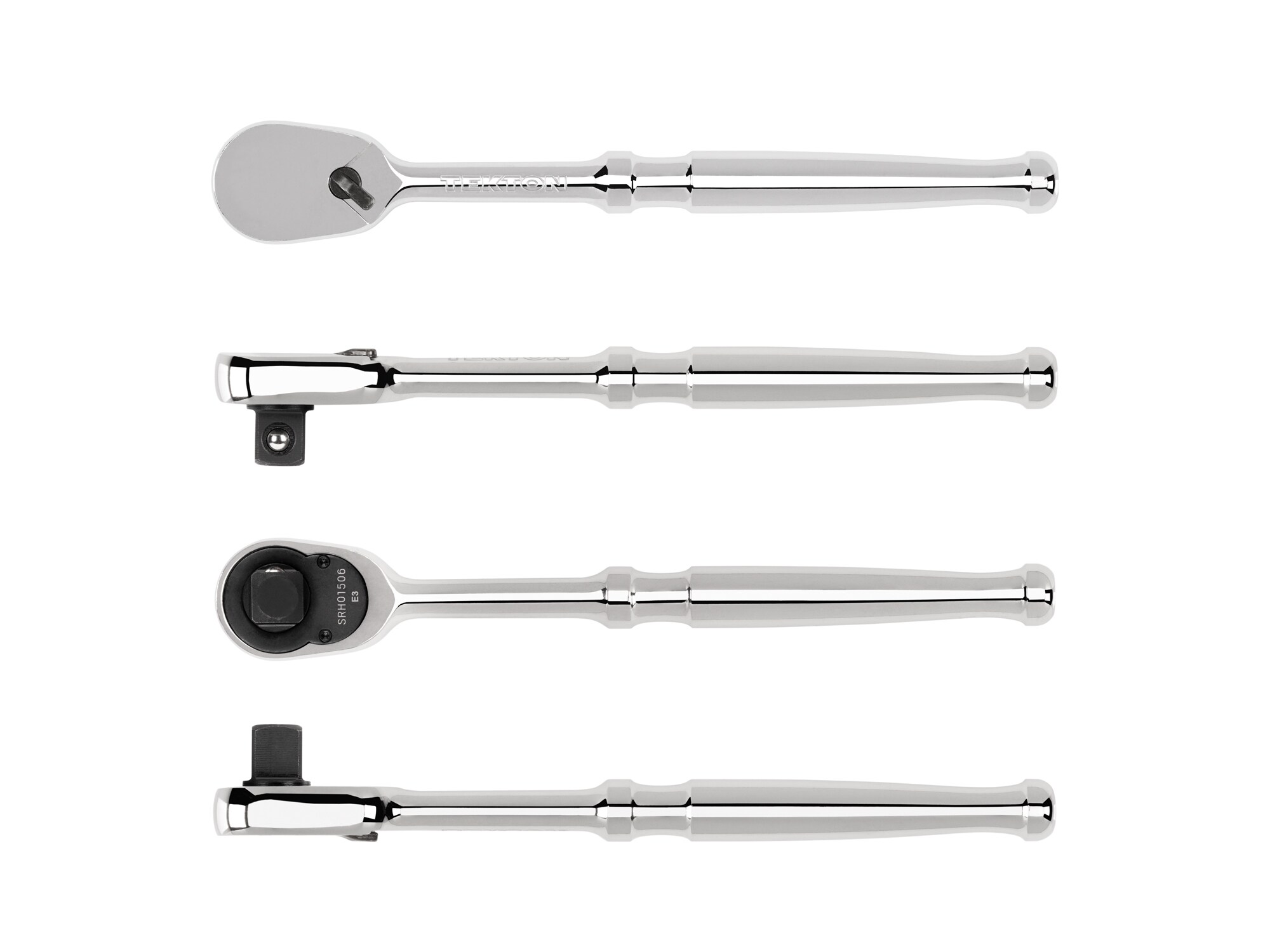 Llave de trinquete con mango pulido de 90 dientes de 3/8 pulgadas TEKTON SRH01506