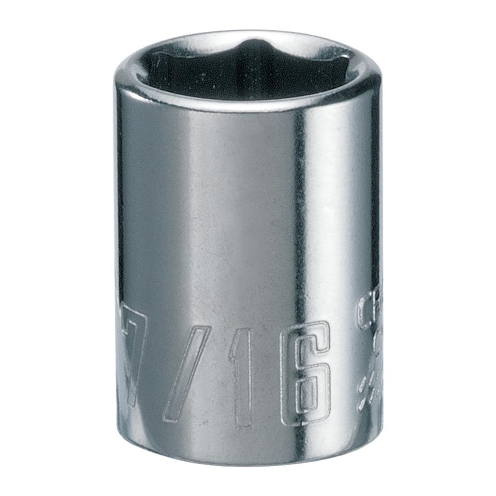 Llave de Vaso Superficial de 7/16 pulgadas Estándar de 1/4 pulgadas (SAE)