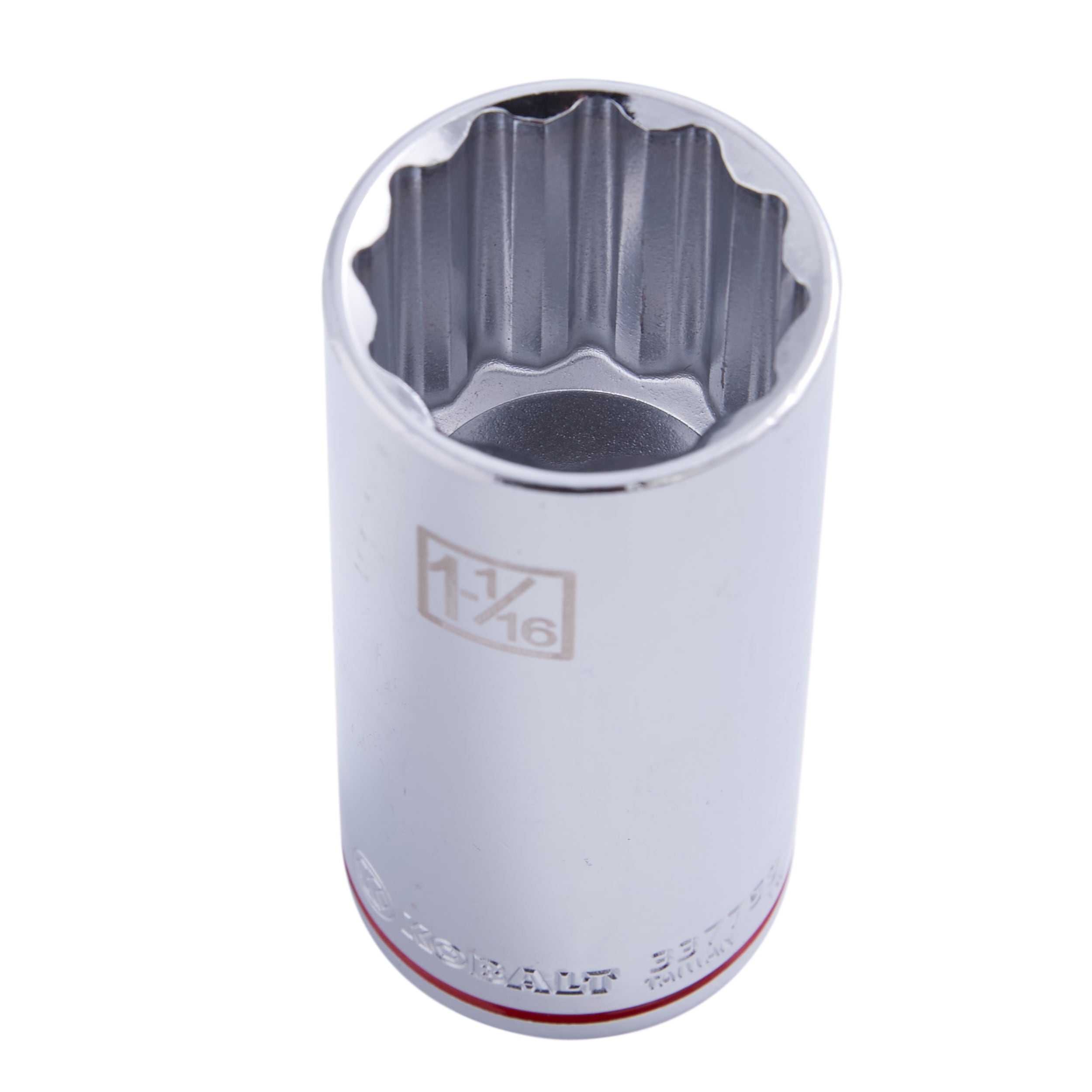 Llave de vaso profunda de 1-1/16 pulgadas estándar (SAE) de 1/2 pulgadas de accionamiento Kobalt 85342.