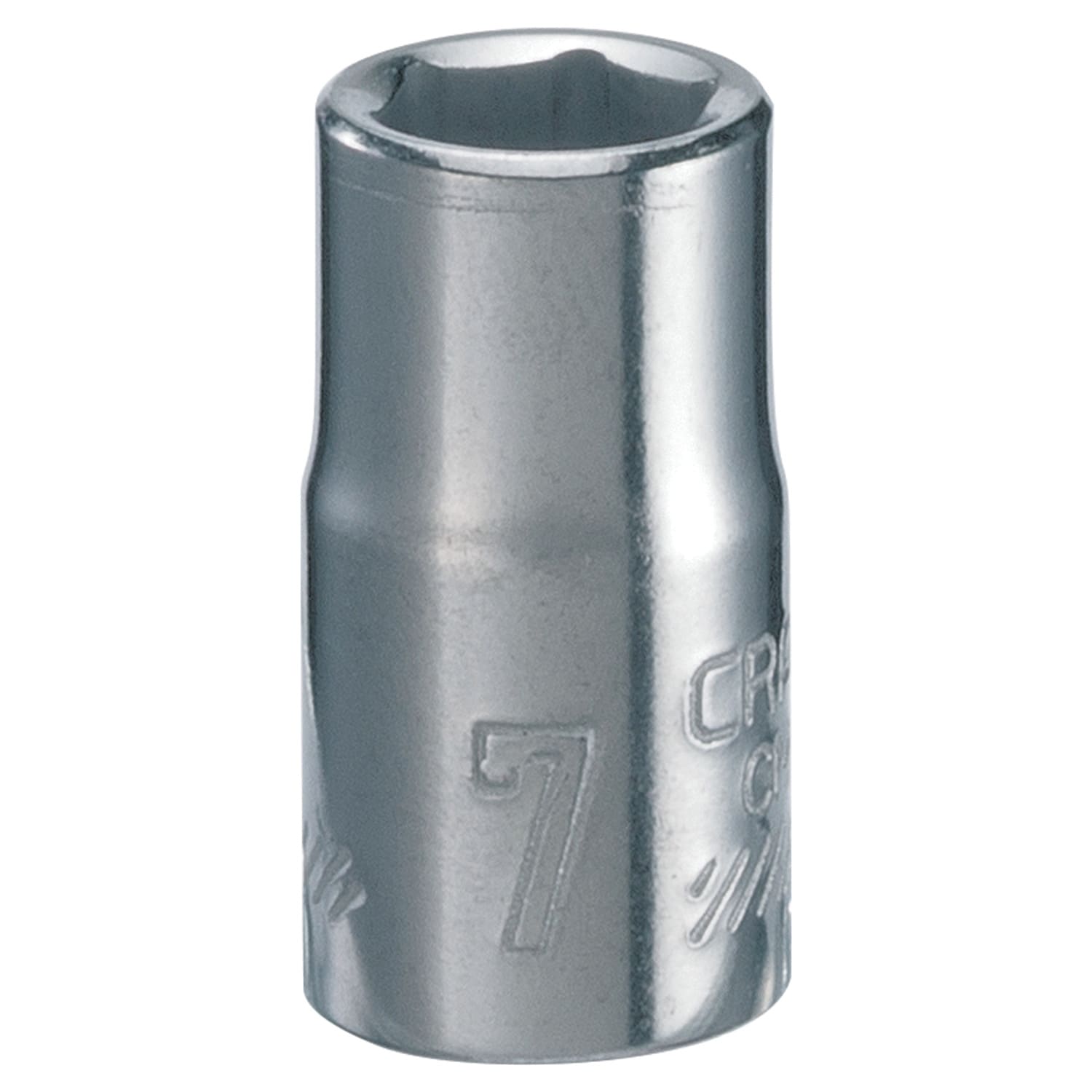 Llave de vaso superficial de 7mm de unidad métrica de 1/4 pulgadas de CRAFTSMAN CMMT43503
