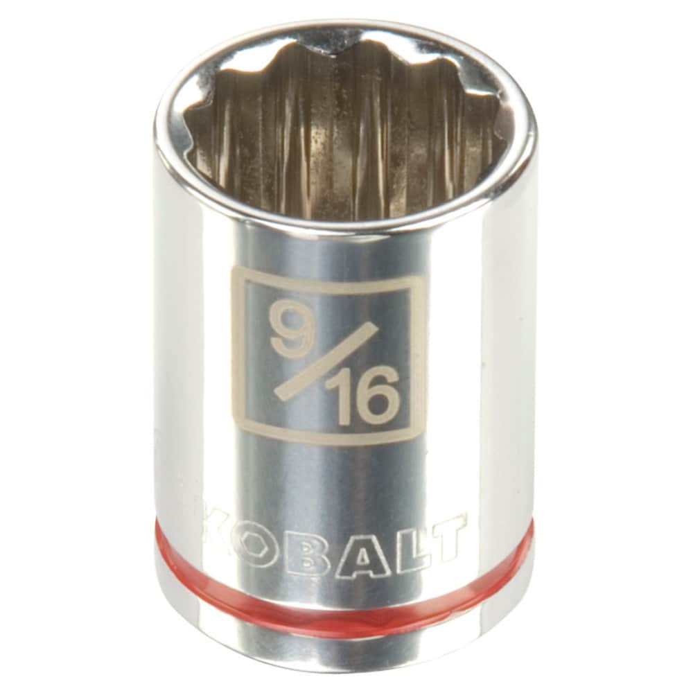 Llave de vaso superficial estándar de 9/16 pulgadas de 3/8 pulgadas de accionamiento Kobalt 85419