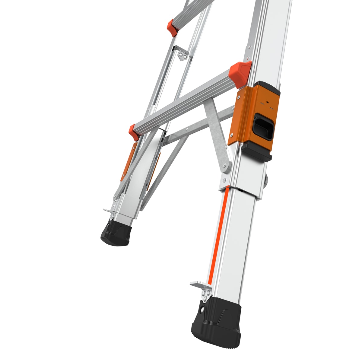 Escalera multifuncional telescópica con niveladores de patas 25.1 pies de alcance - Capacidad de carga de 300 lbs. Nivelador 2.0 M26 de Little Giant Ladders