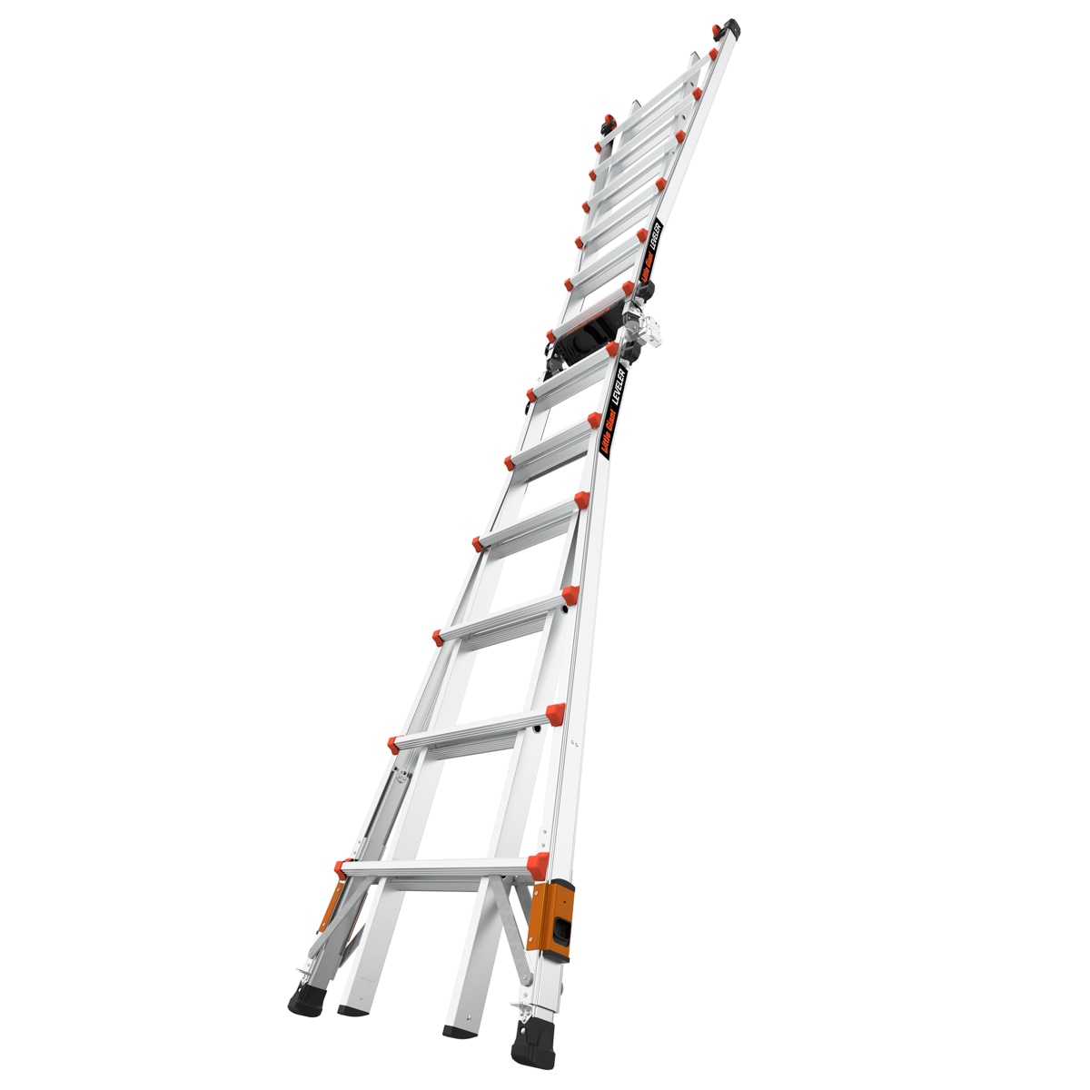 Escalera multifuncional telescópica con niveladores de patas 25.1 pies de alcance - Capacidad de carga de 300 lbs. Nivelador 2.0 M26 de Little Giant Ladders