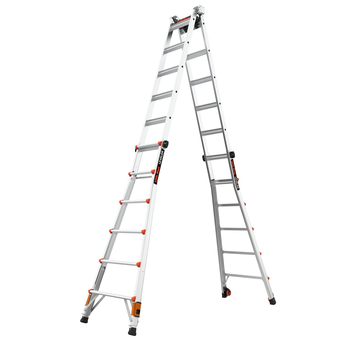 Escalera multifuncional telescópica con niveladores de patas 25.1 pies de alcance - Capacidad de carga de 300 lbs. Nivelador 2.0 M26 de Little Giant Ladders