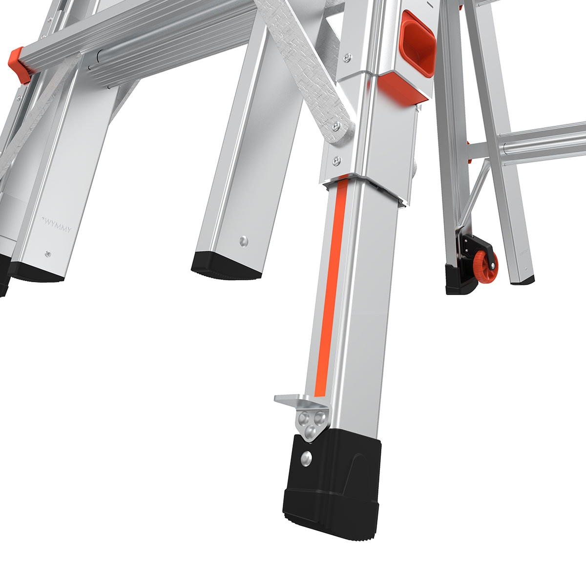 Escalera telescópica multifuncional Little Giant Ladders Leveler 2.0 M17 con niveladores de patas, alcance de 18 pies, capacidad de carga de 300 libras - Tipo 1A 16507T-803