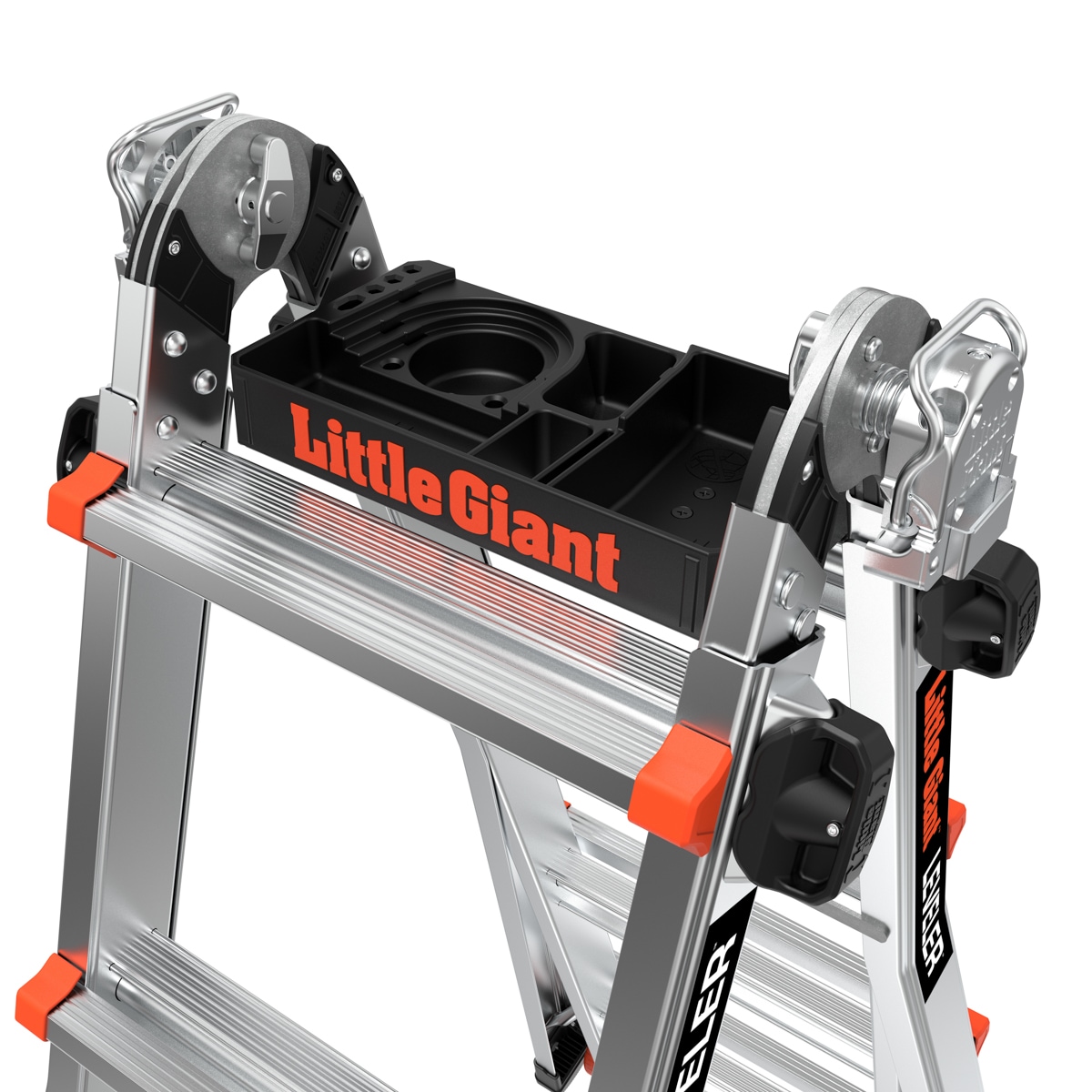 Escalera multifuncional telescópica con patas niveladoras Little Giant Leveler 2.0 M22 - Alcance de 22 pies y capacidad de carga de 300 libras.