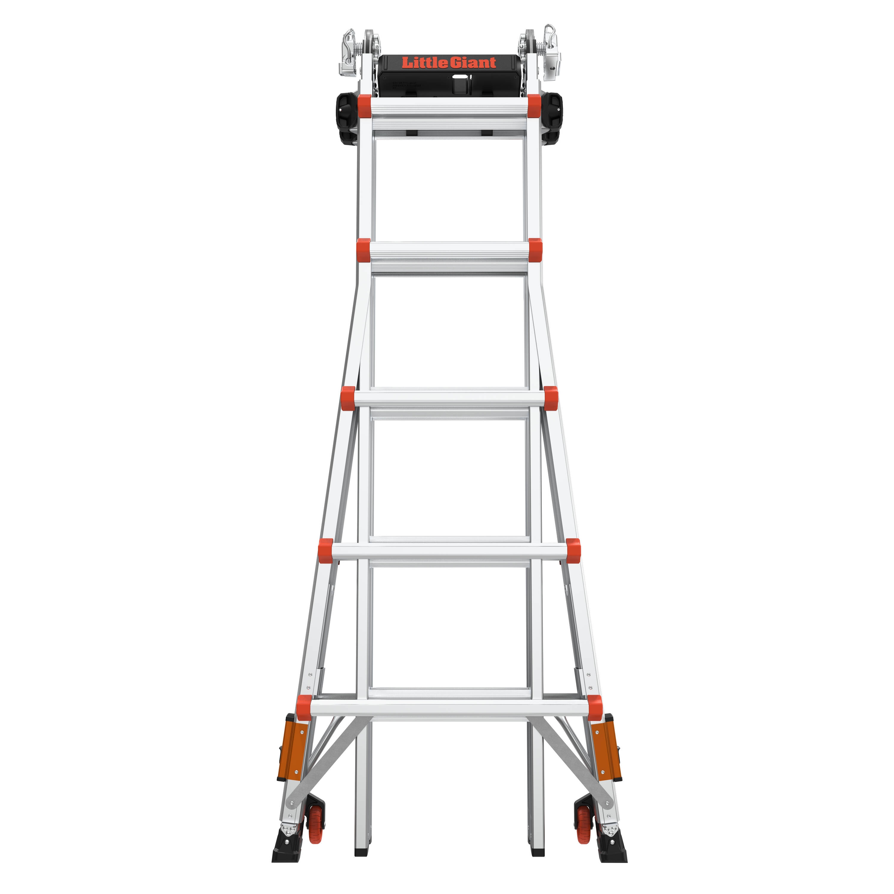 Escalera multifuncional telescópica con patas niveladoras Little Giant Leveler 2.0 M22 - Alcance de 22 pies y capacidad de carga de 300 libras.