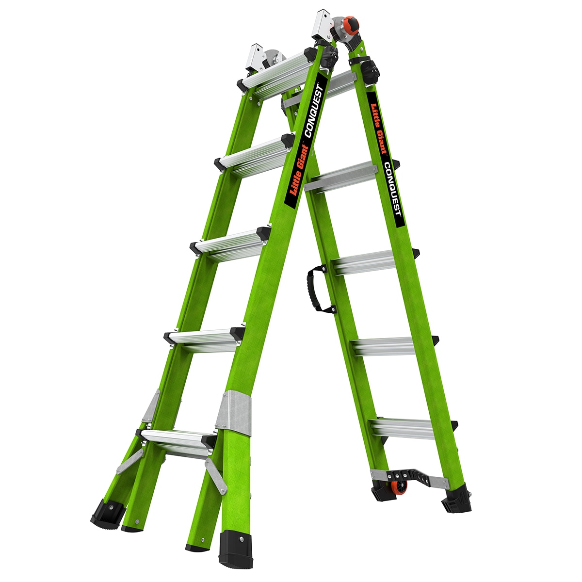 Escalera telescópica multiusos de posición variable con capacidad de carga de 300 libras y alcanza los 22 pies - Conquest de Little Giant Ladders 17122-001
